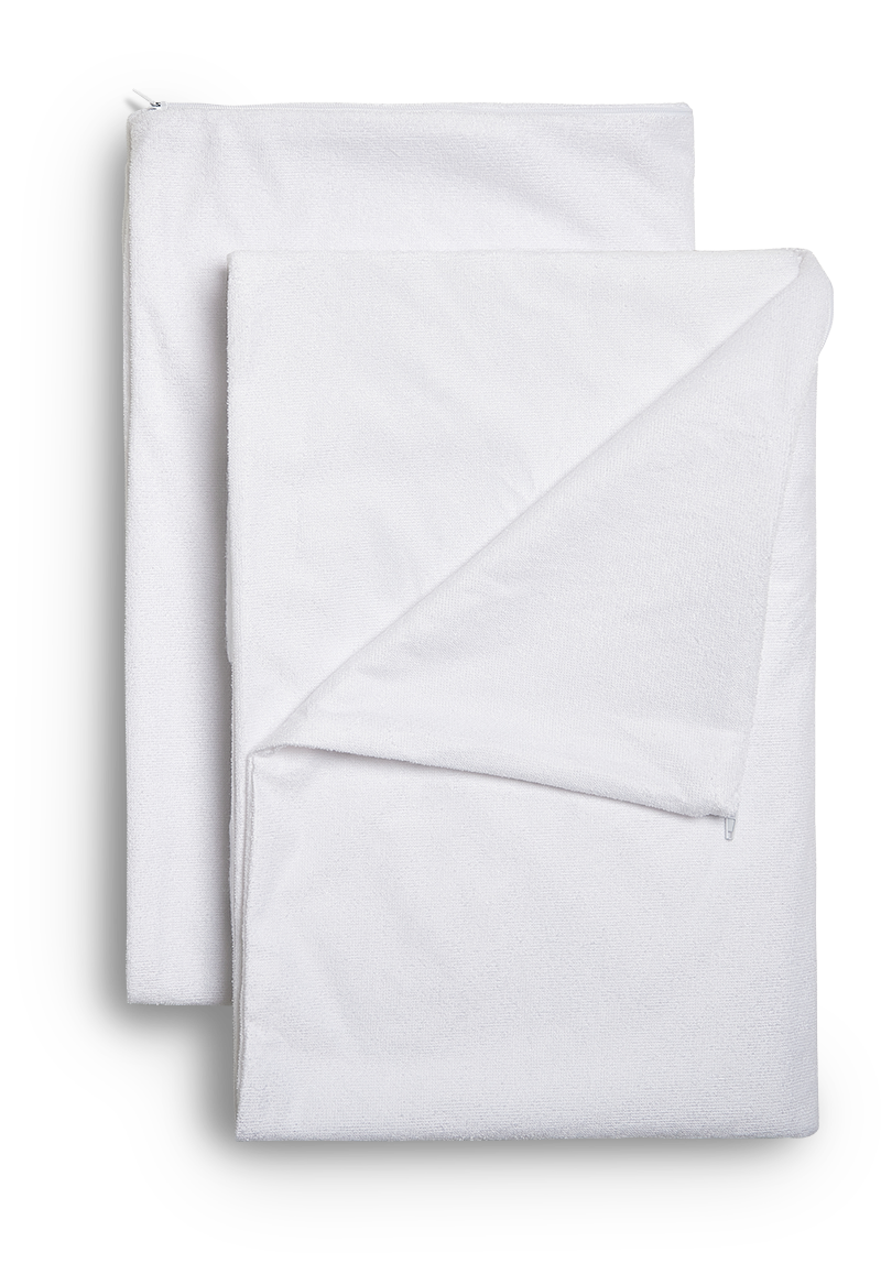 Pillow protector folded