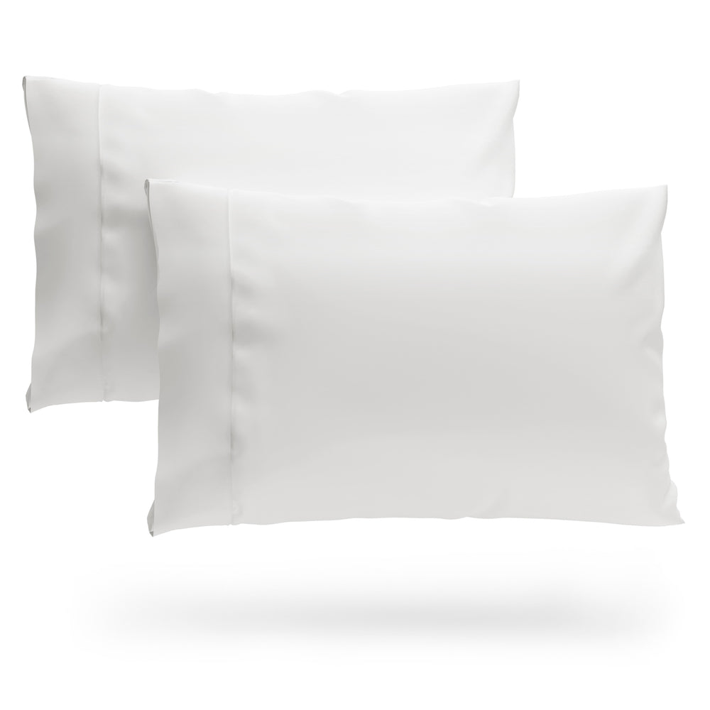Two white pillows on a white background